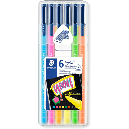 pack six feutres néon Staedtler