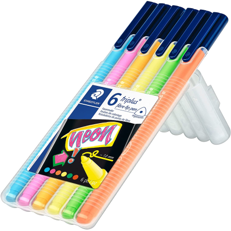 Staedtler Triplus Color 323 lot de 6 marqueurs pointe fine