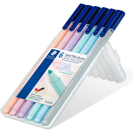 six feutres pastel Staedtler Triplus