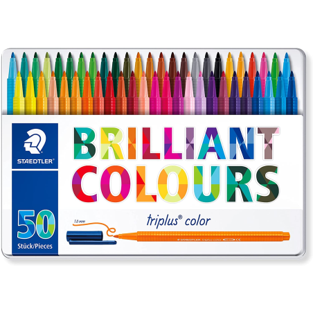 boîte 50 marqueurs Staedtler colorés