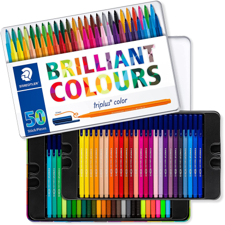 Staedtler Triplus Color 323 lot de 50 marqueurs pointe fine
