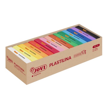 ✅ Jovi Présentoir de 15 Tablettes de Pâte à Modeler 350gr - Très Moulable - Ne Sèche Pas - Couleur Assortie en stock