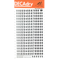 Numéros transférables Apli - Taille 6 mm - 316 caractères - Application facile et durabilité - Noir