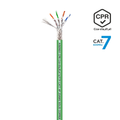 Aisens Câble Réseau RJ45 LSZH CPR Cca CAT.7 600 MHZ S/FTP AWG23 - 305M - Couleur Verte