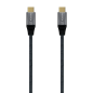 Câble Aluminium Aisens USB 3.2 Gen2x2 20Gbps 8K@30Hz 5A 100W E-Mark, Type USB-C/M-USB-C/M - 1.0m - Couleur Gris