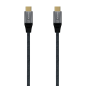 Câble Aluminium Aisens USB 3.2 Gen2x2 20Gbps 8K@30Hz 5A 100W E-Mark, Type USB-C/M-USB-C/M - 0.6m - Couleur Gris