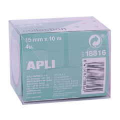 Apli Pack Rubans Adhésifs Papier Washi - 4 U - Tons Nordik - Décoratifs et Réutilisables - Multicolore