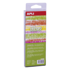 Crayons Apli Jumbo Fluo - Ligne 5mm - Boîte Individuelle de 6 Couleurs Assorties - Bois Triangulaire pour une Meilleure Tenue