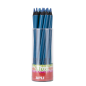 Apli Jumbo Fluor Blue Crayons - 5 mm triangulaires - Meilleure tenue et couverture - Lot de 18 unités - Format d'affichage