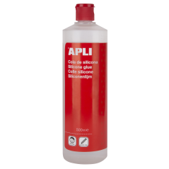 Apli School Silicone 500 ml - Ne contient pas de méthanol - Conforme à la réglementation UNE-En 71 Partie 5 - Collage efficace