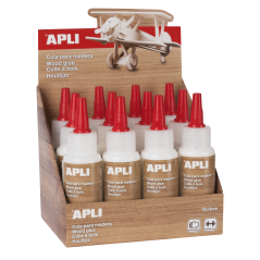 Colle à bois Apli 80 ml - Grand pouvoir d'adhérence - Transparente une fois sèche - Applicateur de précision inclus - Sans