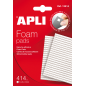 Apli Mousse Adhésive 3D Prédécoupée 5x5x3mm - Application Facile - 414 Unités - Blanc