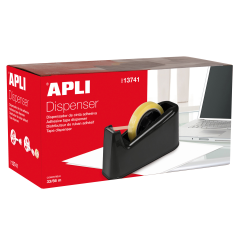 Apli Trade Tape Holder - Pour Rouleaux de 33 et 66 - Facile à Utiliser et à Transporter - Noir