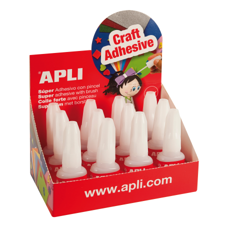 Apli Instant Super Adhésif 10g avec Pinceau Applicateur - Séchage Rapide - Application Facile - Résistant à l'Eau - Transparent