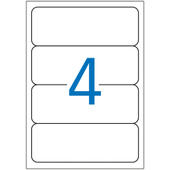 Apli White File Labels 190,0 x 61,0 mm 10 Feuilles