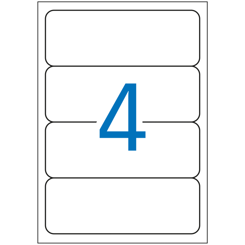 Apli White File Labels 190,0 x 61,0 mm 10 Feuilles