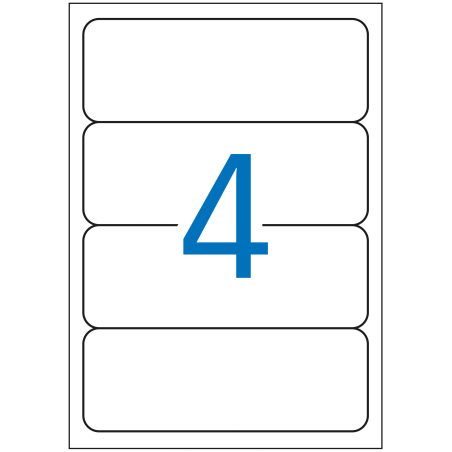 Apli White File Labels 190,0 x 61,0 mm 10 Feuilles