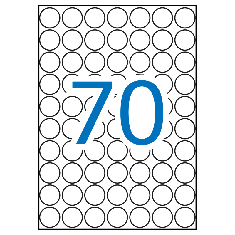 Apli Labels A5 Bleu Ø 19.0mm 8 Feuilles