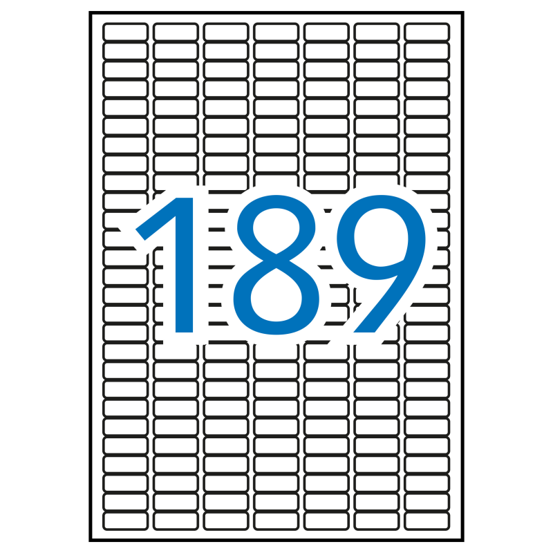 Apli Opaque White Labels 25,4 x 10,0 mm 20 Feuilles