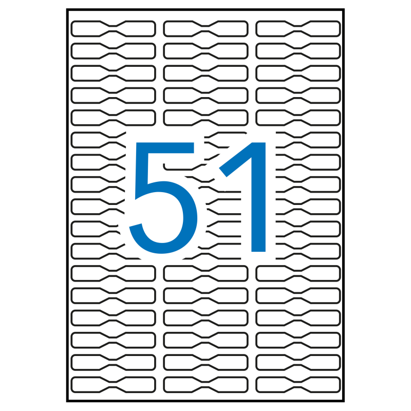 Apli A5 Étiquettes Bijoux Blanches 48,0 x 8,0 mm 15 Feuilles