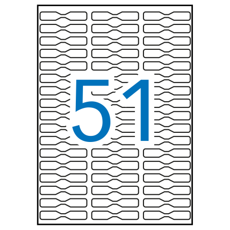 Apli A5 Étiquettes Bijoux Blanches 48,0 x 8,0 mm 15 Feuilles