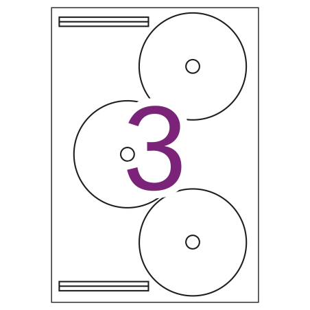 Apli Permanent CD/DVD Etiquettes Dos Opaque 100 Feuilles I/L/C