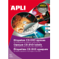 Apli Permanent CD/DVD Etiquettes Dos Opaque 100 Feuilles I/L/C