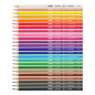 Lot de 24 crayons aquarelle triangulaires Milan + pinceau - Mine 2,9 mm - Ligne uniforme - Incassable - Couleurs assorties