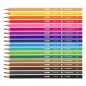 Lot de 18 crayons hexagonaux de couleur Milan - Mine 2,9 mm - Ligne uniforme - Incassable - Couleurs assorties