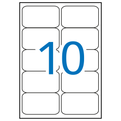 Apli White Labels Qualité photo 99,1 x 57,0 mm 10 feuilles