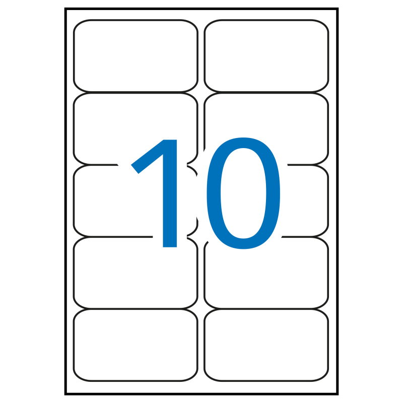 Apli White Labels Qualité photo 99,1 x 57,0 mm 10 feuilles