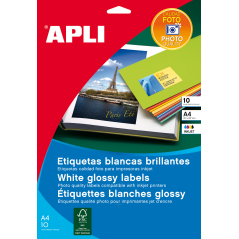 Apli White Labels Qualité photo 99,1 x 57,0 mm 10 feuilles