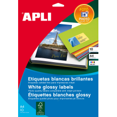 Apli White Labels Qualité Photo 88,9 x 127,0 mm 10 Feuilles