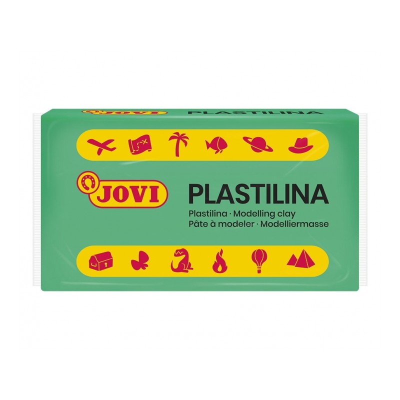 Jovi Boîte de 30 Comprimés de Pâte à Modeler 50gr - Très Moulable - Ne Sèche Pas - Sans Gluten - Inoffensif - Couleur Vert