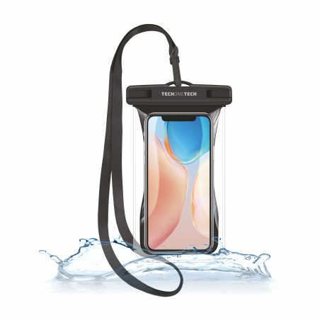 Coque Étanche TechOneTech pour Smartphone jusqu'à 7,5" - Avec Pendentif - Résistance IPX8 - Fabriquée en TPU