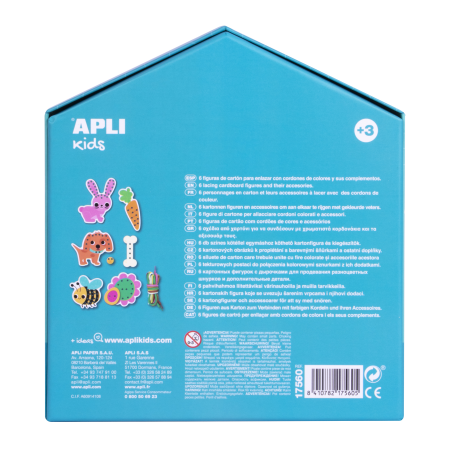 Apli Myfirstlacing - Jeu d'enfilage pour enfants - Favorise la motricité fine et la coordination œil-main - Comprend des lacets