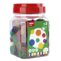Apli Kit de 500 Pièces Rondes en Plastique Transparent - 25mm et 18mm - Idéal pour Tables Lumineuses et Pratiques de Séquençage
