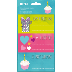 LOT de 10 Étiquettes adhésives Apli Great Day - Taille 76x39mm - 9 étiquettes par sac - Adhésif permanent de haute qualité