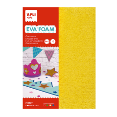 Serviette Apli Goma Eva - Format A4 - 4 Feuilles - Couleurs Rouge, Vert, Jaune et Bleu