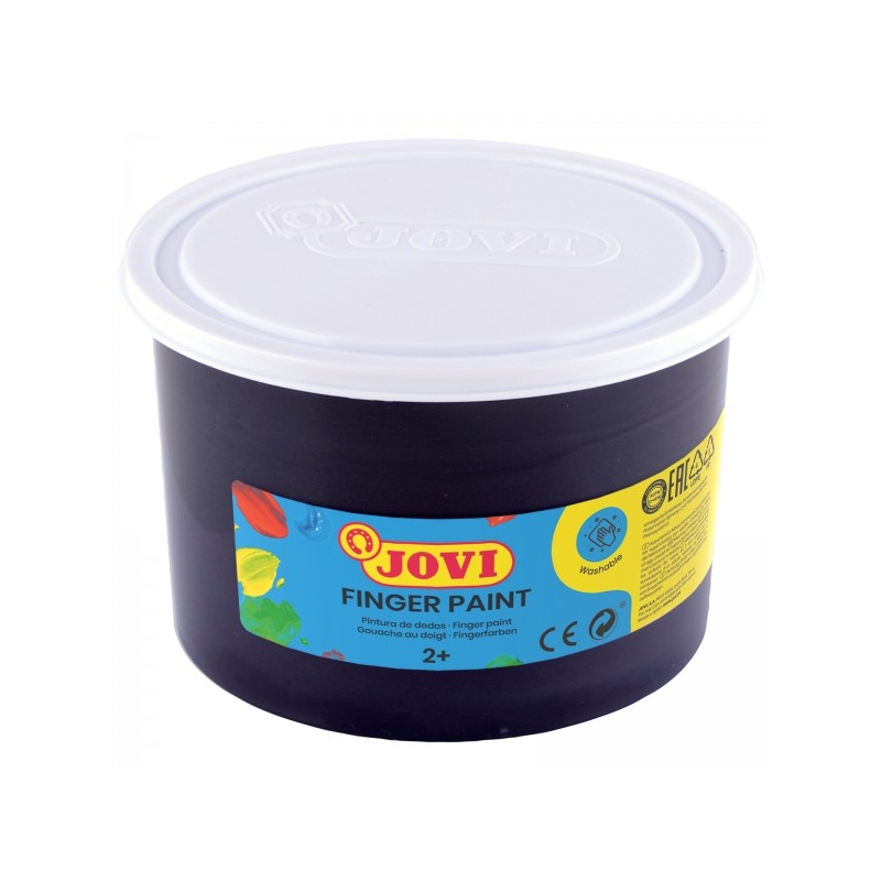 Jovi Finger Paint Peinture au doigt en pot de 500 ml - Ingrédients naturels - Couleurs miscibles - Texture gélatineuse