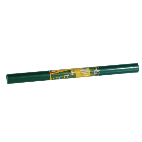 Rouleau Adhésif Apli Repositionnable Vert pour Tableau Noir - Taille 0,45x2m - Epaisseur 210m - Se coupe facilement - Convient