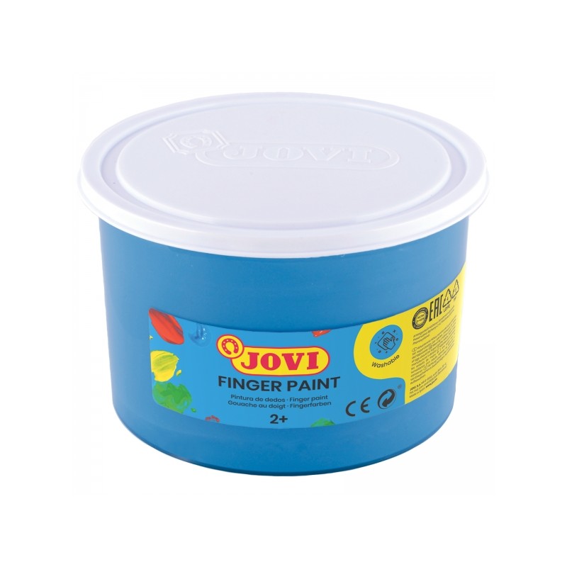 Jovi Finger Paint Peinture au doigt en pot de 500 ml - Ingrédients naturels - Couleurs miscibles - Texture gélatineuse