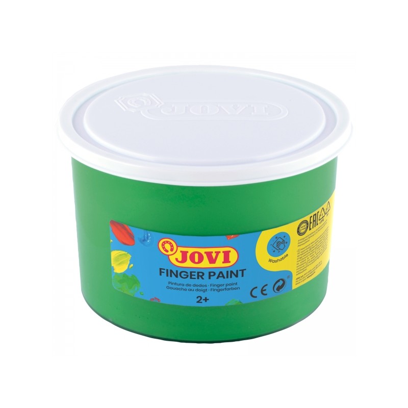 Jovi Finger Paint Peinture au doigt en pot de 500 ml - Ingrédients naturels - Couleurs miscibles - Texture gelée - Lavable