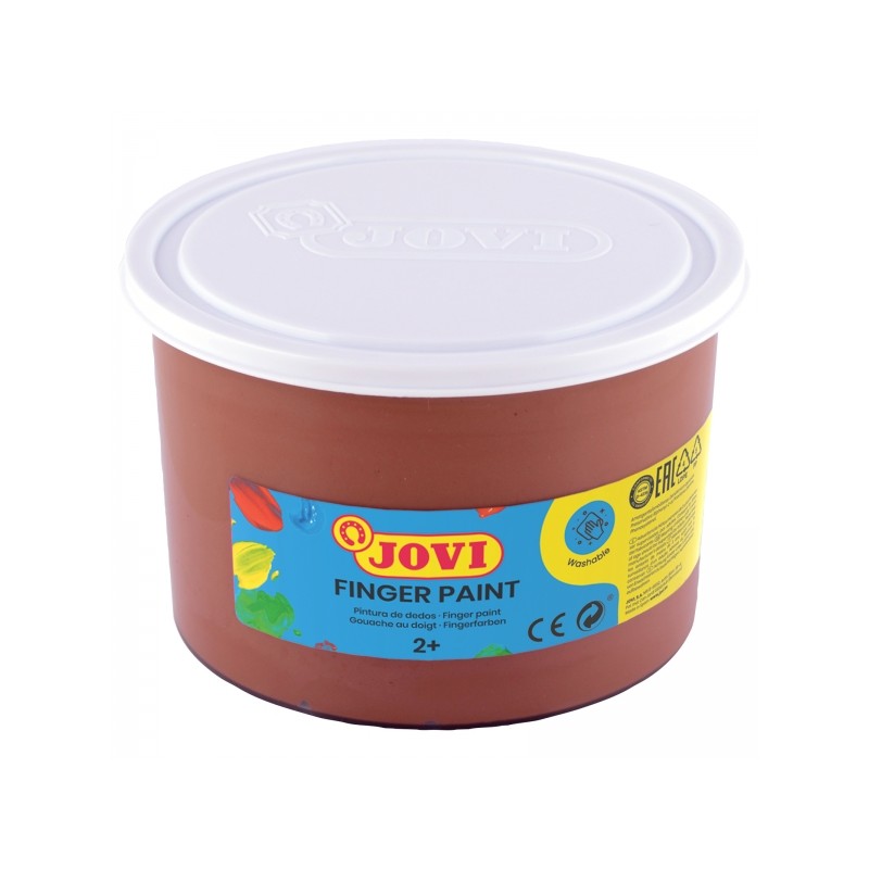 Jovi Finger Paint Peinture au doigt en pot de 500 ml - Ingrédients naturels - Couleurs miscibles - Texture gelée - Lavable