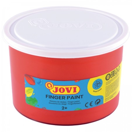 ✅ Jovi Finger Paint Peinture au doigt en pot de 500 ml - Ingrédients naturels - Couleurs miscibles - Texture ge en stock