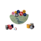 Apli Dinosaur Balancing Game - 16 pièces en bois de haute qualité - Base d'équilibrage - Dés avec couleurs - 3 tailles de