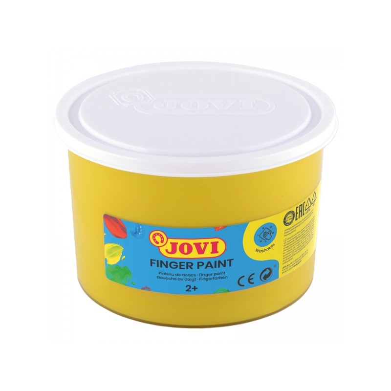 Jovi Finger Paint Peinture au doigt en pot de 500 ml - Ingrédients naturels - Couleurs miscibles - Texture gelée - Lavable