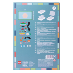 Apli Kids Magnetic Game Funny Faces - Scène Magnétique 28x18cm - 30 Feuilles pour Créer des Personnages - Encourage