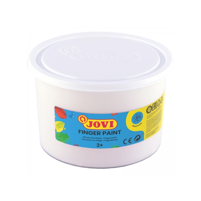 Jovi Finger Paint Peinture au doigt en pot de 500 ml - Ingrédients naturels - Couleurs miscibles - Texture gelée - Lavable