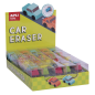 Lot de 20 gommes voiture Apli assorties présentoir